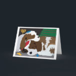Welpen-Feiertags-Karte Feiertagskarte<br><div class="desc">Eine Karte,  zum von Weihnachten,  von Chanukah und von Welpen zu feiern.</div>