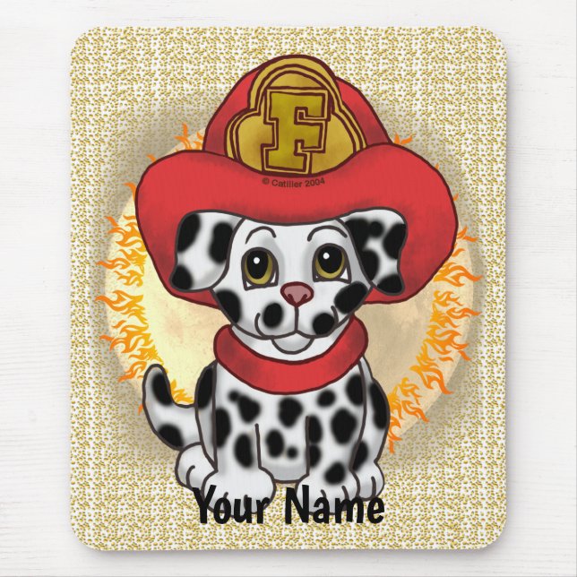 Welpen-Feuerwehrmann Mousepad (Vorne)