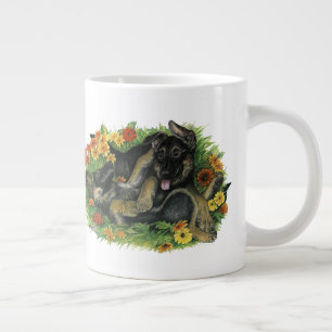 Welpen Garten Jumbo-Tasse