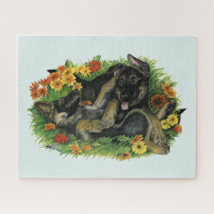 Welpen Garten Puzzle