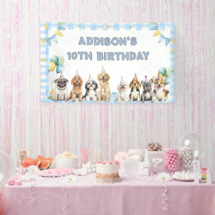 Welpen-Geburtstagsparty für alle Pfoten-Tiere Banner