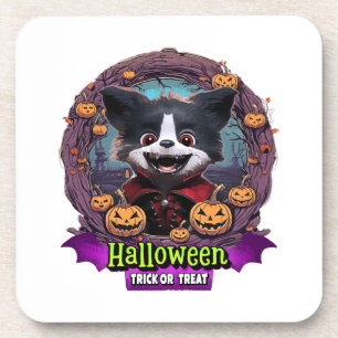 Welpen-Halloween-Kostüm Getränkeuntersetzer