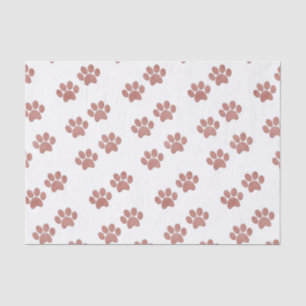 Welpen-Hundetatze druckt Trendy Rosen-Gold Seidenpapier