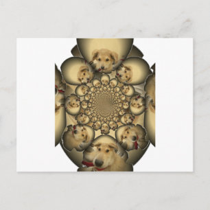 Welpen-Kaleidoskop-Kunstposter Postkarte