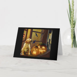 Welpen-Karte Labrador retrievers Halloween Karte