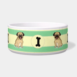 Welpen, Knochen und Polka-Punkte Napf