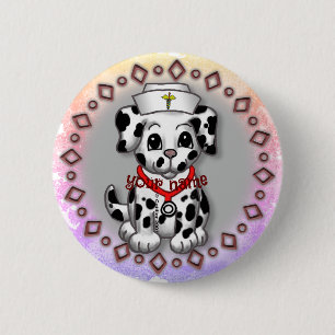 Welpen-Krankenschwester  Button