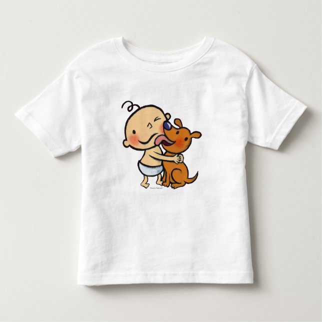 Welpen-Küsse für das Baby Kleinkind T-shirt (Vorderseite)