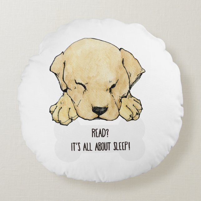 Welpen-Labrador-Lieben, ringsum Kissen zu lesen (Vorderseite)