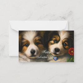 Welpen lieben mitteilungskarte