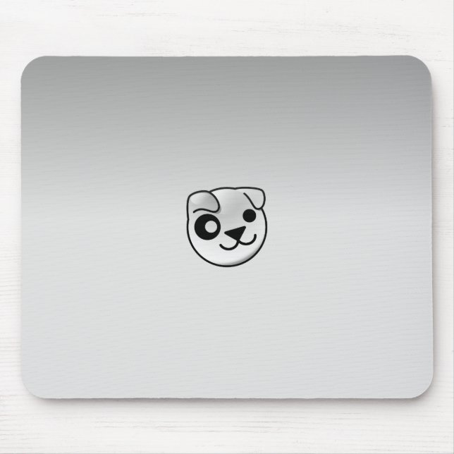 Welpen-Linux-Grau Mousepad (Vorne)