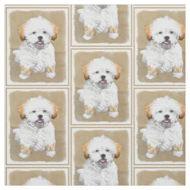 Welpen-Malerei Lhasas Apso - niedliche Stoff (Muster)