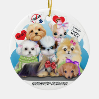 Welpen Manisfesction Keramikornament