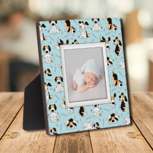 Welpen Muster Rahmenloser Familienfoto Staffelei Fotoplatte