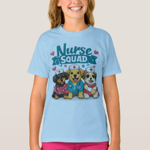 Welpen-Pflege-Team Lustiges Krankenpfleger-Hund-T- T-Shirt
