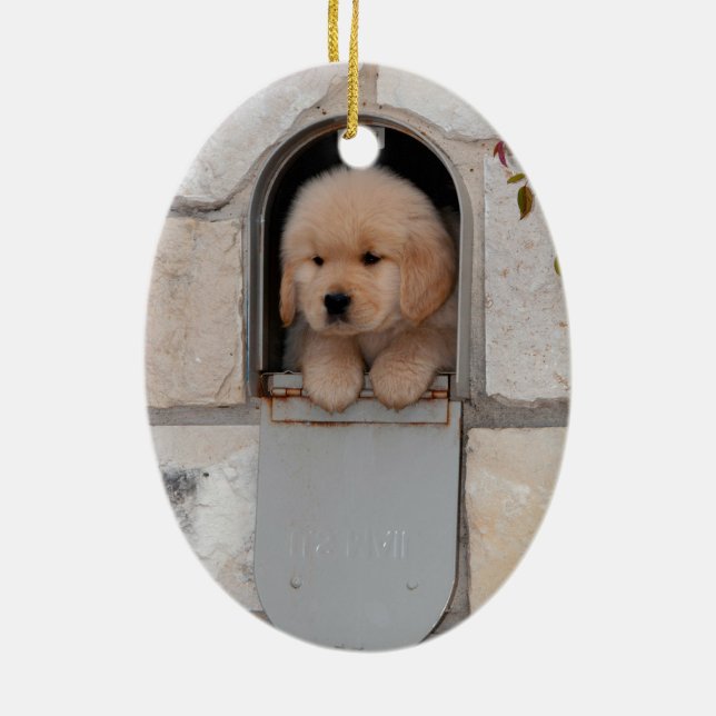 Welpen-Post Keramikornament (Hinten)