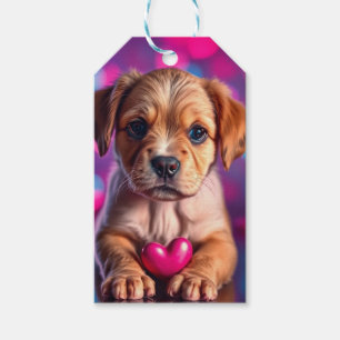 Welpen Rosa Herzen Geschenkanhänger