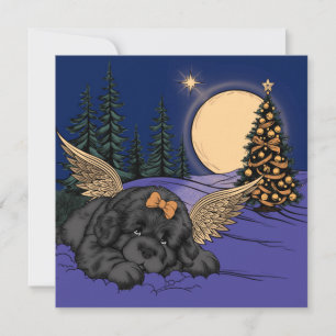 Welpen-Schneengel Feiertagskarte