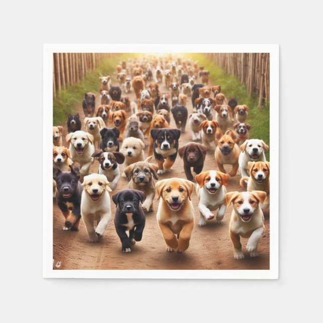 Welpen Serviette (Vorderseite)