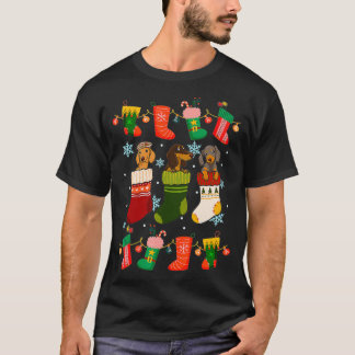 Welpen Socken Weihnachts-Weihnachtsmannmütze Weihn T-Shirt