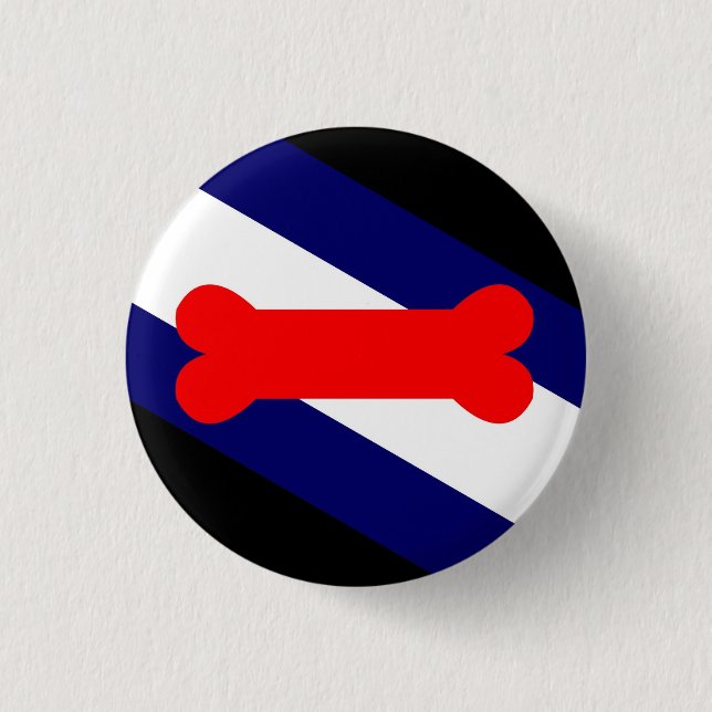 Welpen-Spiel-Stolz-Flagge klein, 1 ¼" runder Knopf Button (Vorderseite)