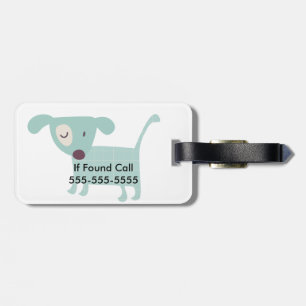 Welpen, Sterne und Blume Gepäckanhänger