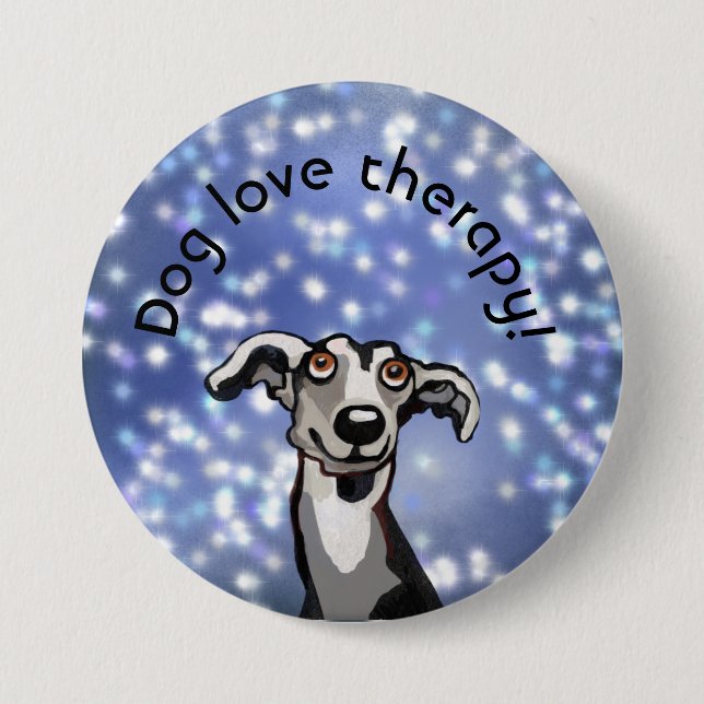Welpen-Sternennacht, Hunde-Liebe Button (Vorderseite)