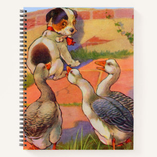 Welpen und Gänse der 30er Jahre Notizbuch