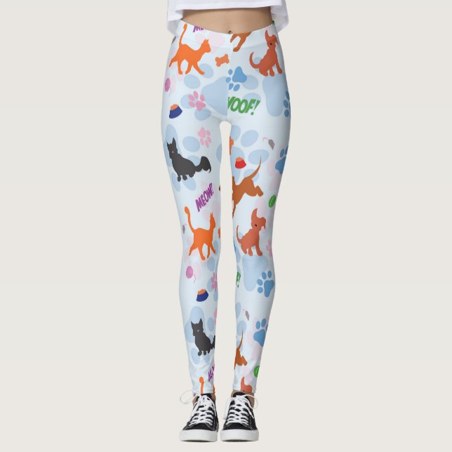 Welpen und Kätzchen Leggings (Vorderseite)