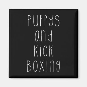 Welpen und Kickboxen Lustiges Hobby Magnet