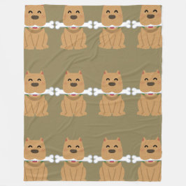 Welpen- und Knochenmuster Fleecedecke