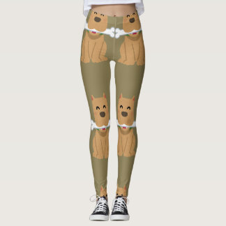 Welpen- und Knochenmuster Leggings