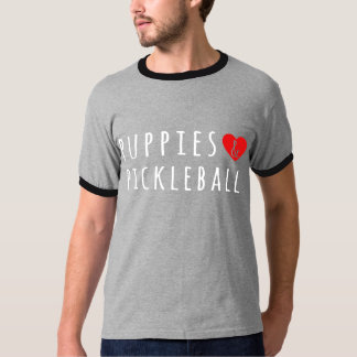 Welpen Und Pickelball Süße Pickelball Männer Fraue T-Shirt