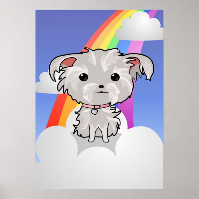 Welpen und Regenbogen Poster (Vorne)