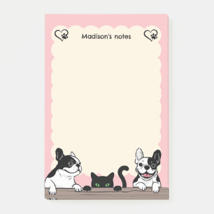 Welpen und schwarze Katzen Post-it Klebezettel