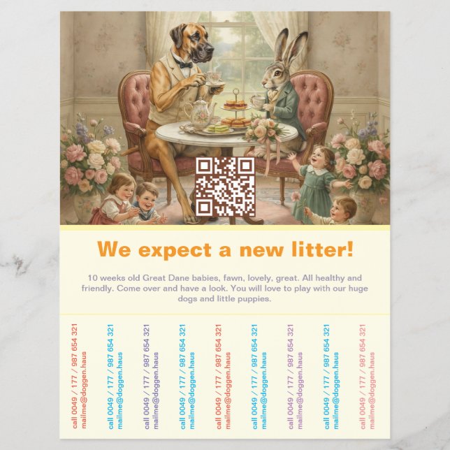 Welpen Verkaufsflyer Flyer (Vorne)