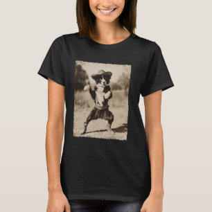 Welpen Verrückter Cowboy Lustiger Hund Australian  T-Shirt