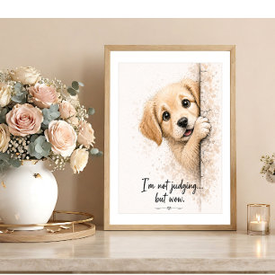 Welpen Wandkunst Lustiger Hunde Druck fürs Badezim Poster