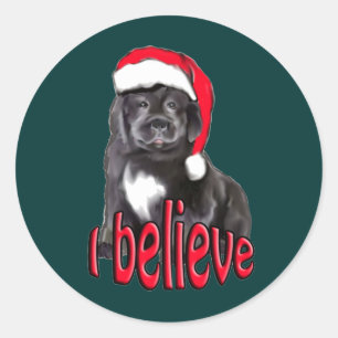 Welpen Weihnachten Runder Aufkleber