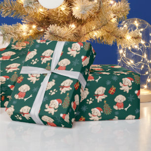 Welpen-Weihnachtsgeschenk-Verpackungspapier Geschenkpapier
