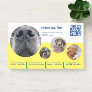 Welpen-Werbe-Notizblock Post-it Klebezettel