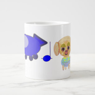 Welpenblauer Welpenraum Jumbo-Tasse