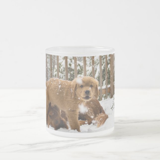 Welpenferien Weihnachten Tasse - Golden Retriever (Mittel)