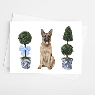 Welpenhühner Welpentopiary Watercolor Karte