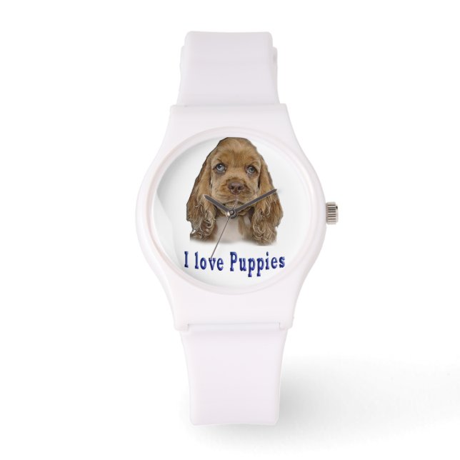 Welpenhund Armbanduhr (Vorderseite)