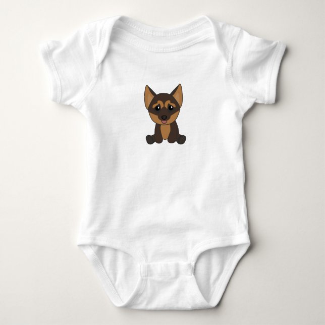 Welpenhund Baby Strampler (Vorderseite)