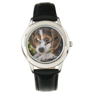 Welpenhund-Beagle Armbanduhr