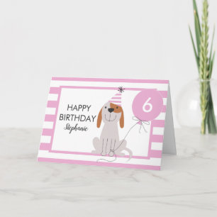 Welpenhund Geburtstagskarte jeden Alters Karte