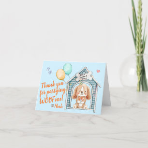 Welpenhund Geburtstagsparty Danke, dass ihr euch K Dankeskarte