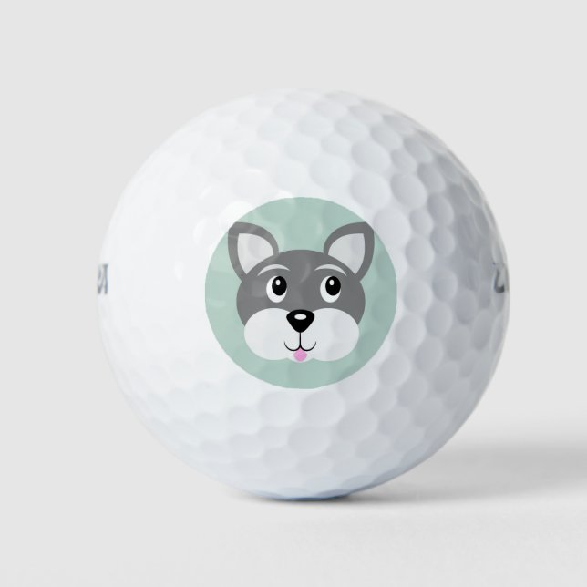Welpenhund Golfball (Vorderseite)